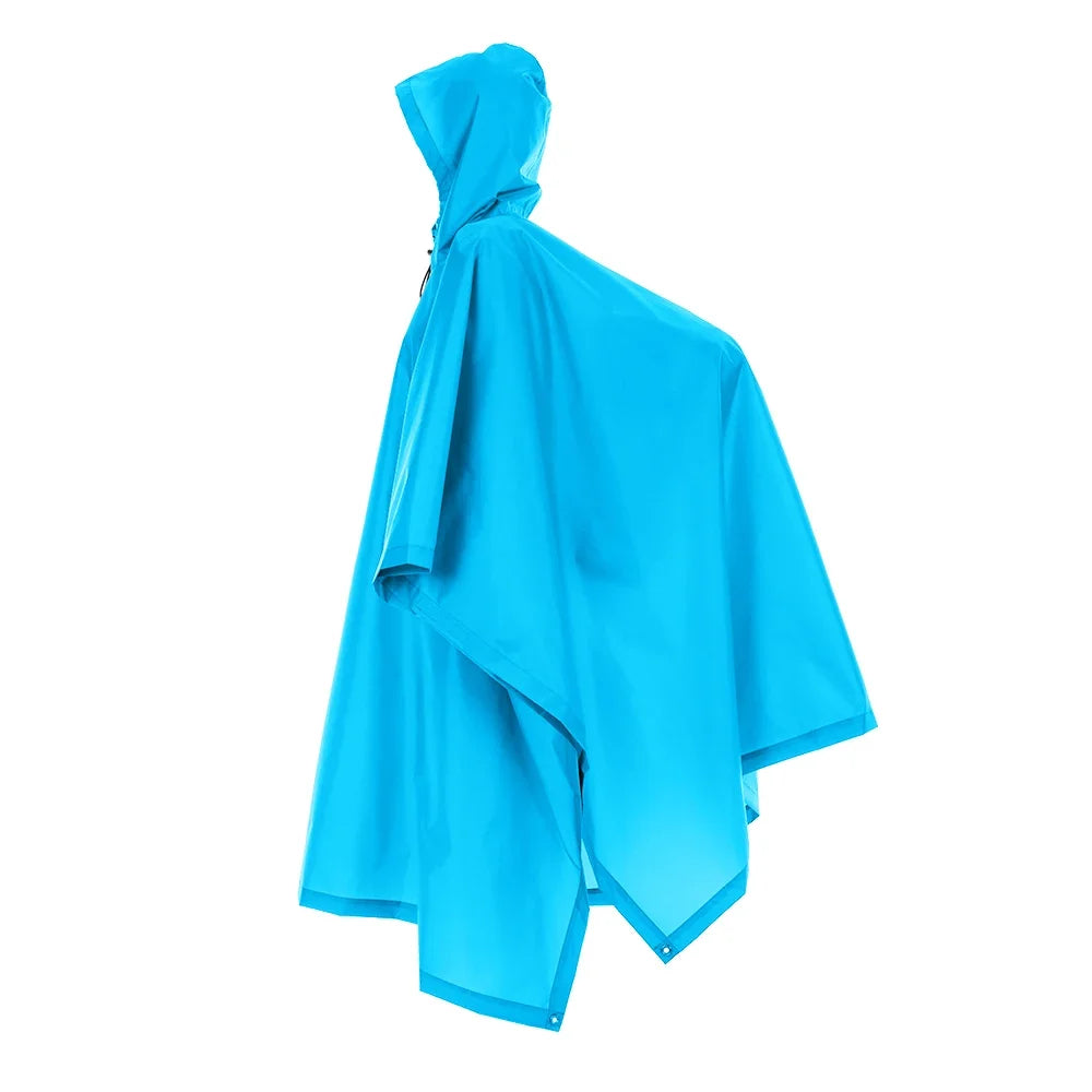 3-in-1 Waterproof Rain Poncho – Lightweight Rain Coat, Picnic Mat, and Sun Shelter