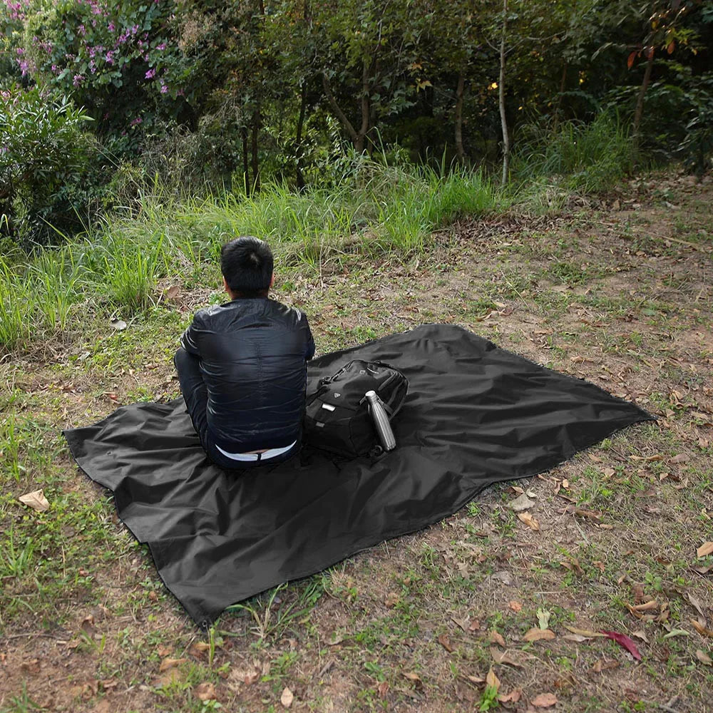 3-in-1 Waterproof Rain Poncho – Lightweight Rain Coat, Picnic Mat, and Sun Shelter